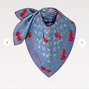 Louis Vuitton Blue Denim with Cherry Print